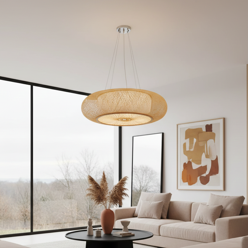 Suspension Luminaire Rotin