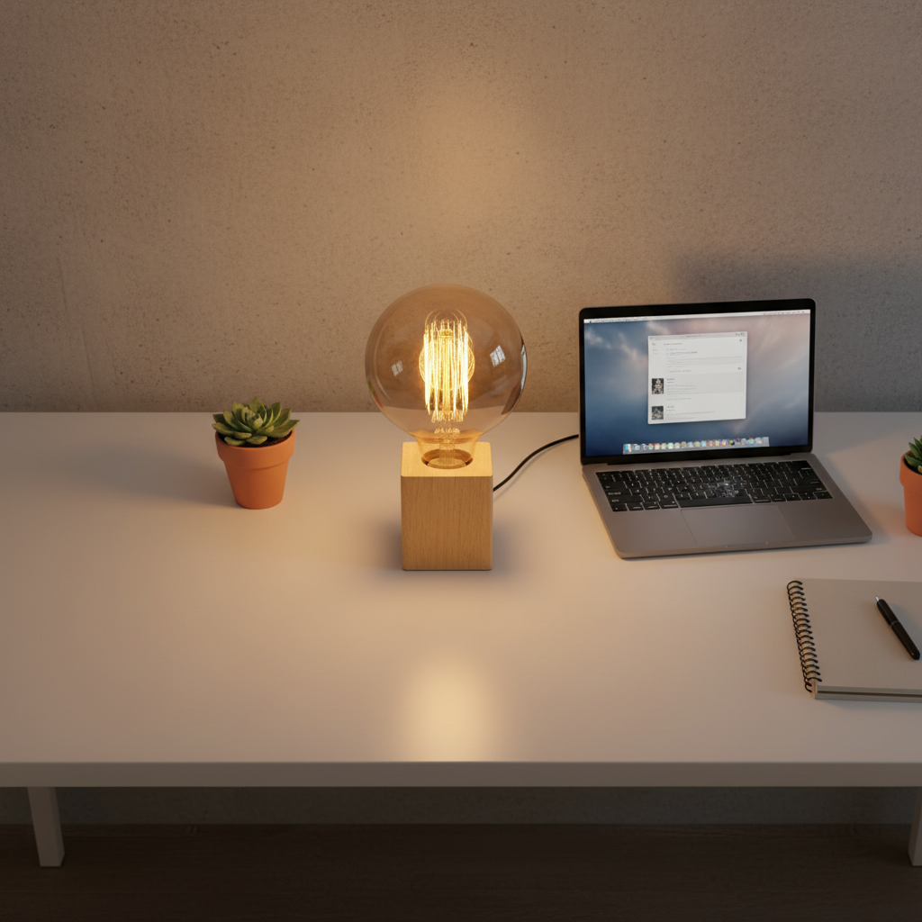 Lampe Chevet en Bois