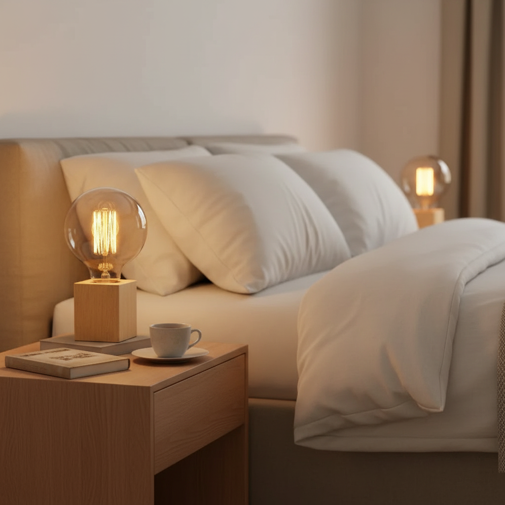 Lampe Chevet en Bois