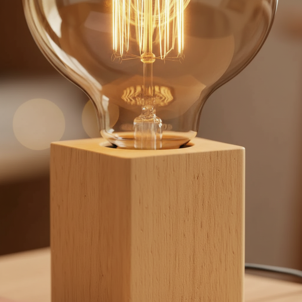 Lampe Chevet en Bois