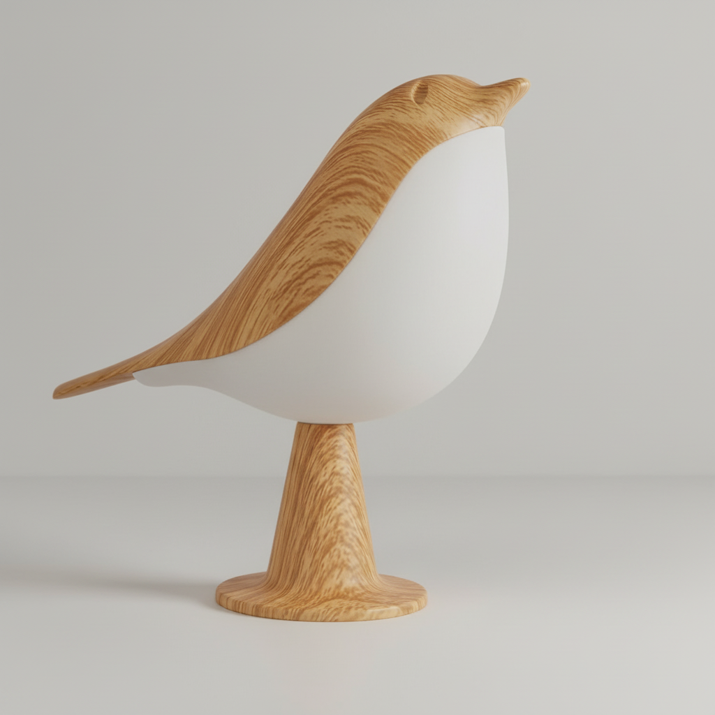 Lampe Oiseau Bois