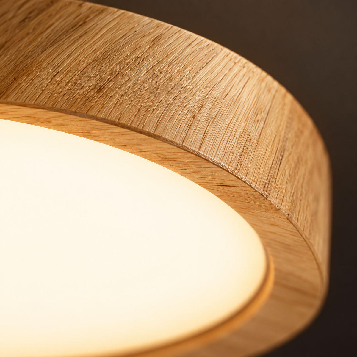 Plafonnier LED Bois Ultra-Fin