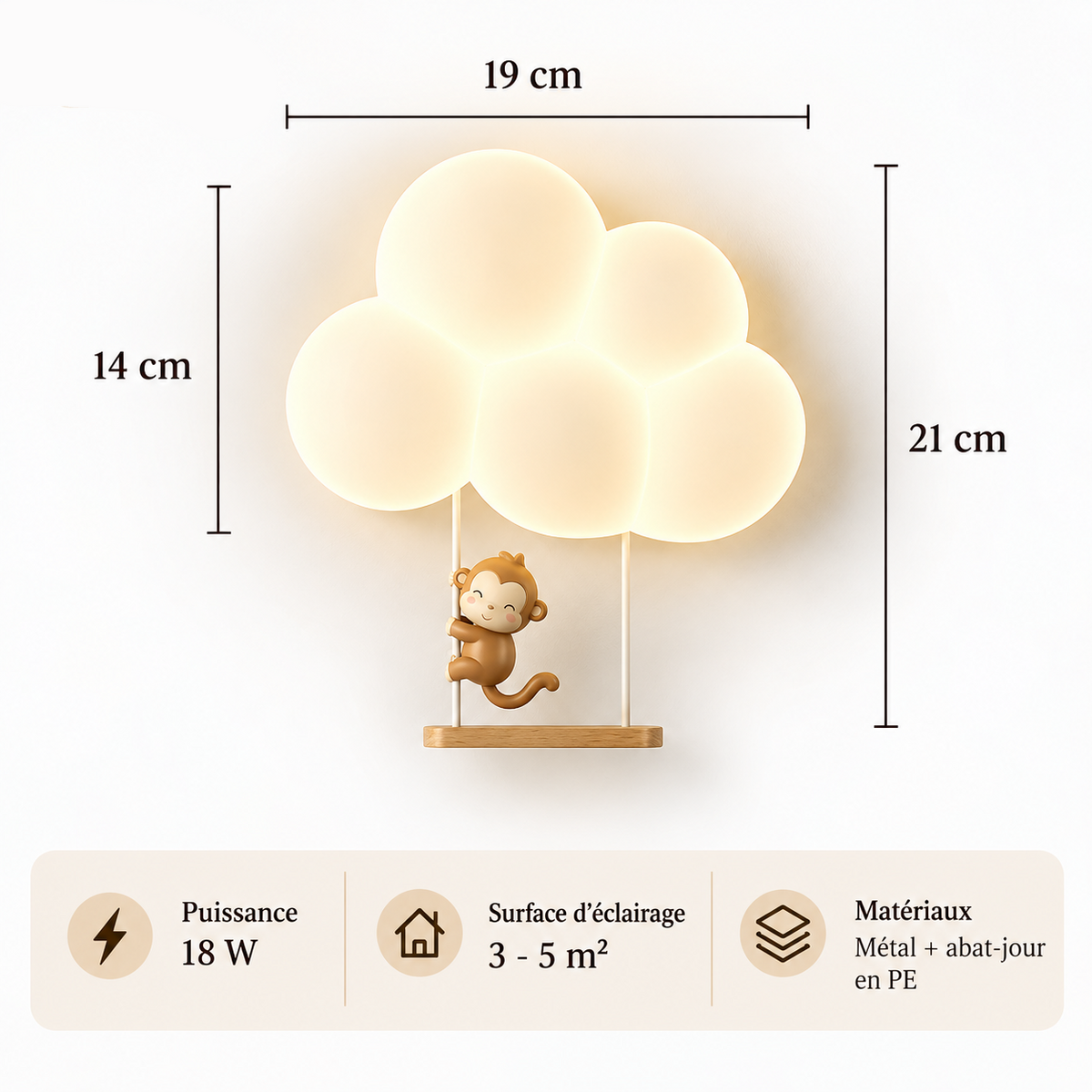 Applique Murale Enfant Nuage
