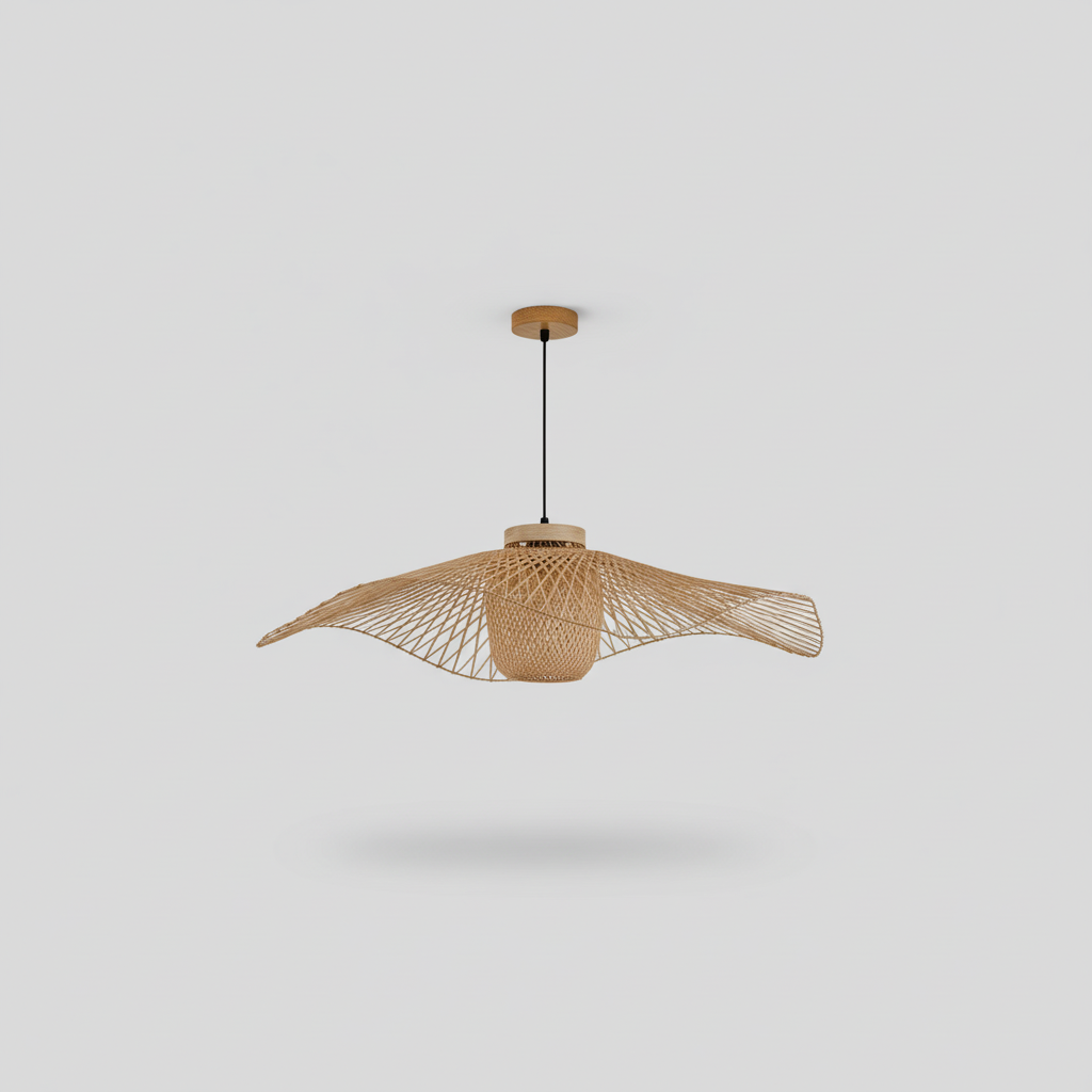 Plafonnier Rotin Bambou