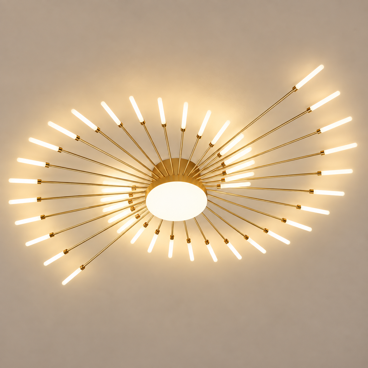 Plafonnier Sculptural Doré 20 LED