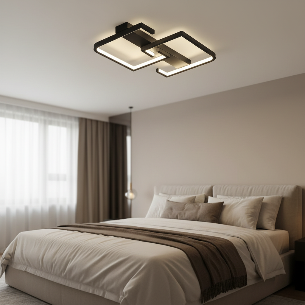 Plafonnier LED Design Noir