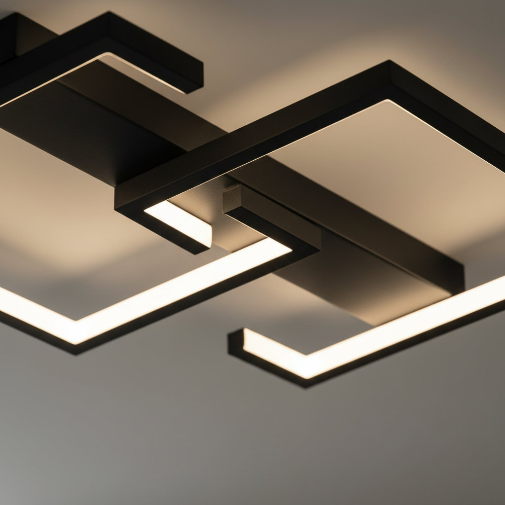 Plafonnier LED Design Noir