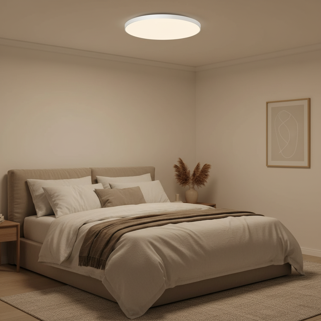 Plafonnier LED Design Arrondi et Plat