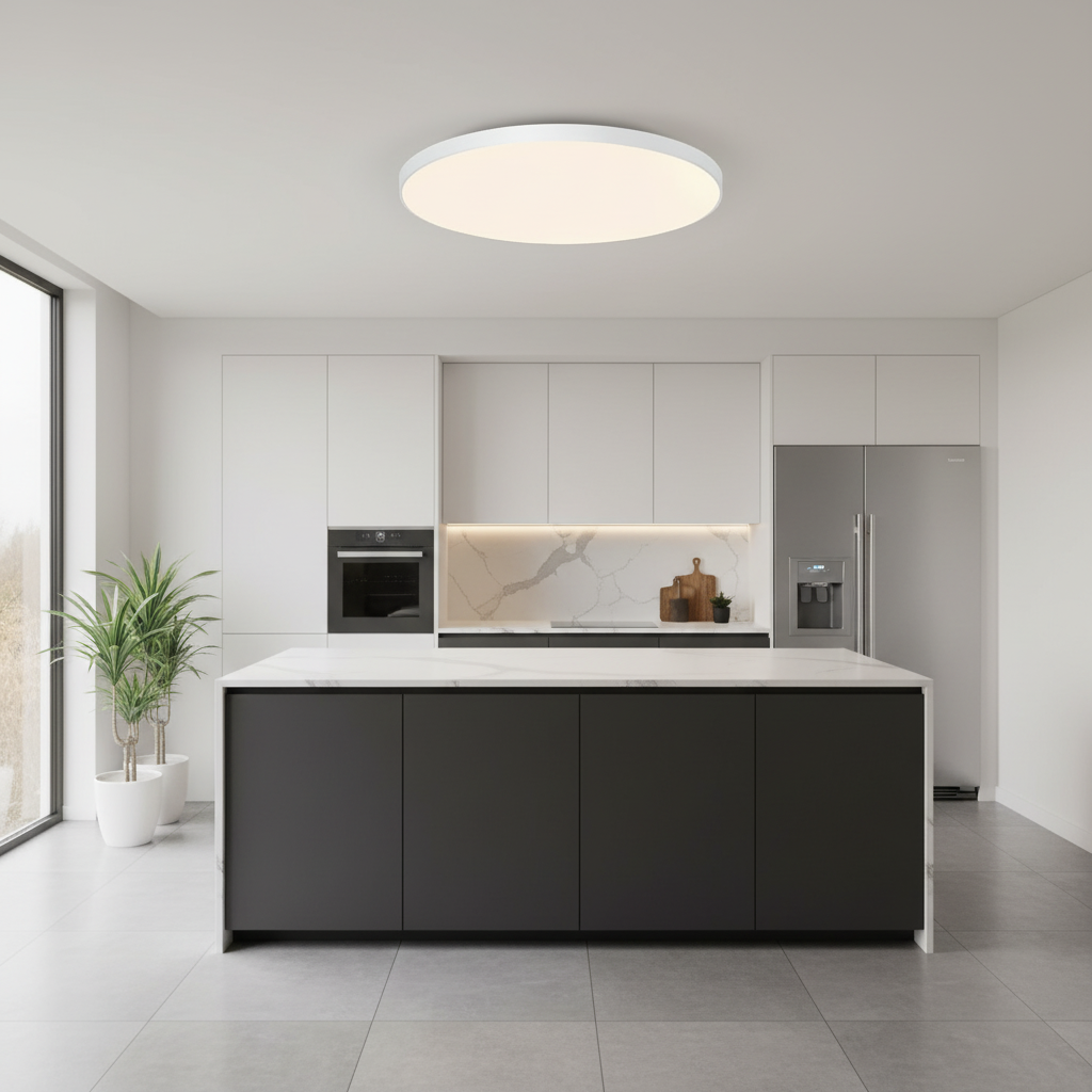 Plafonnier LED Design Arrondi et Plat