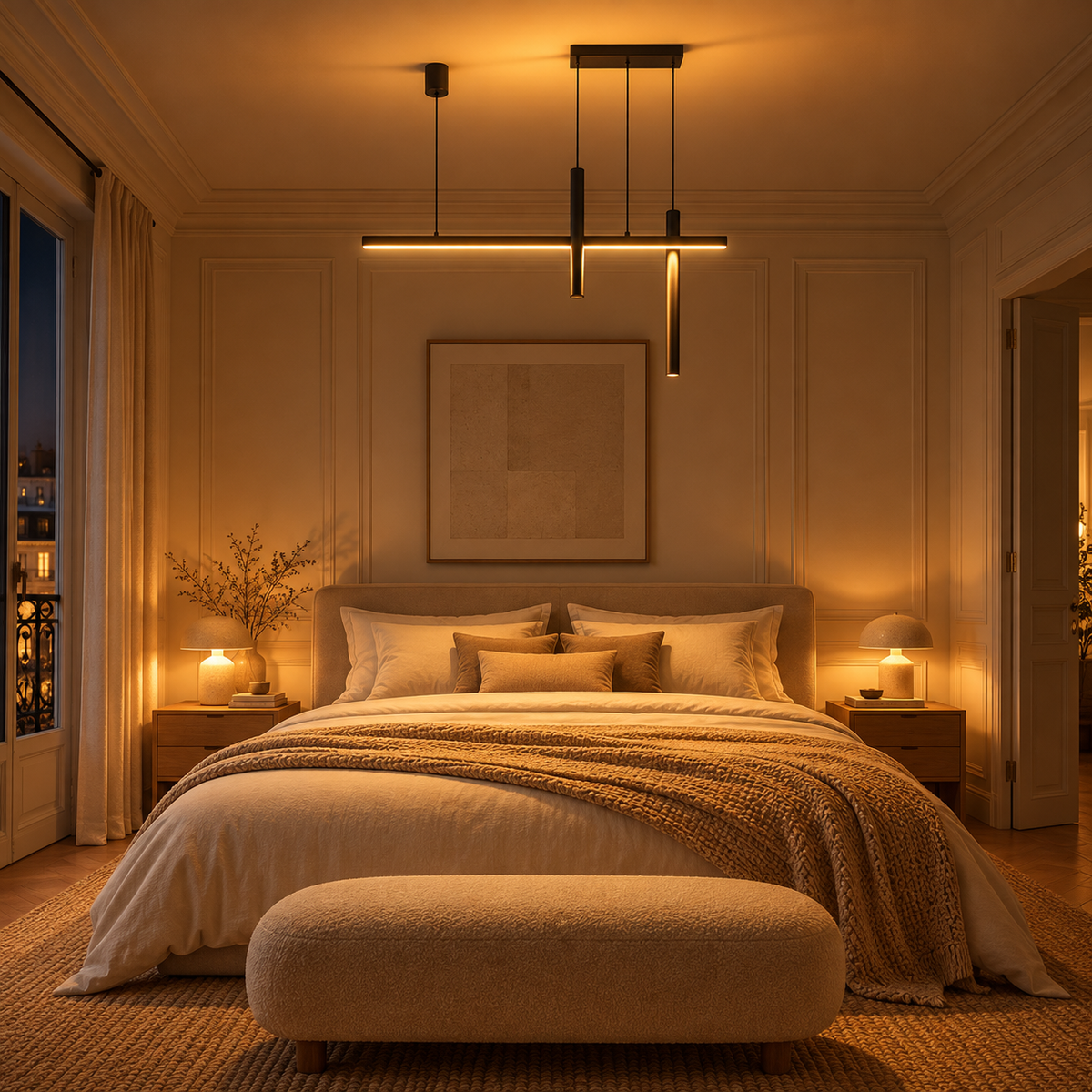 Suspension LED Linéaire Design Nordique