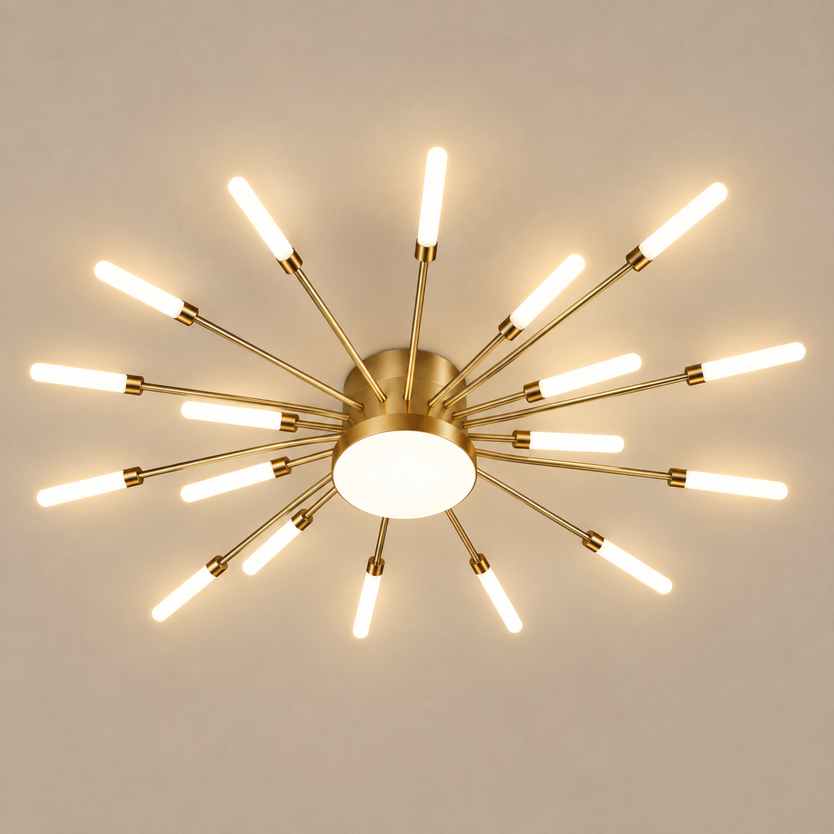 Plafonnier Sculptural Doré 20 LED