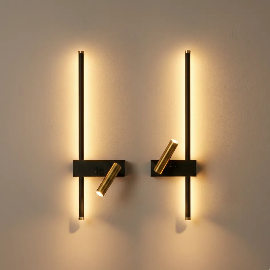 Applique Murale LED Chambre Double - Gauche et Droite / Naturelle