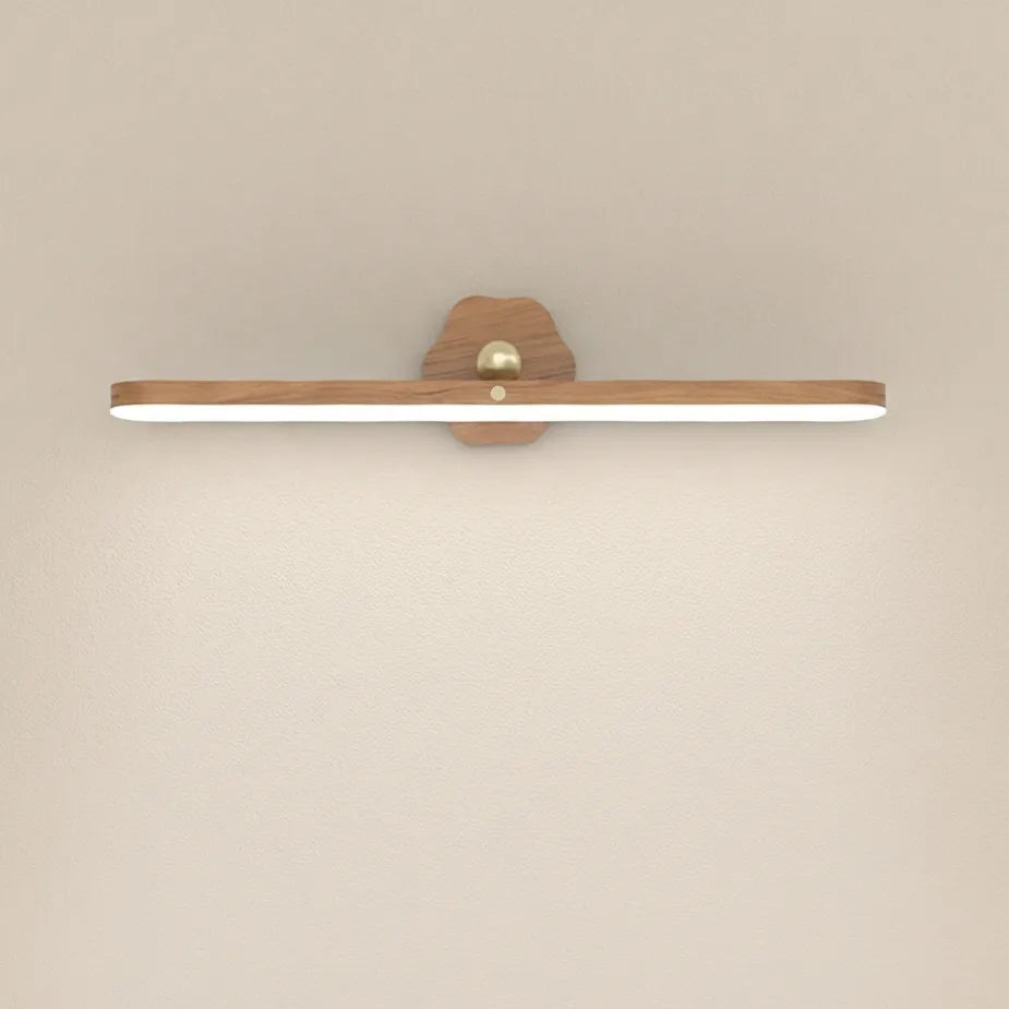 Applique Murale LED Magnétique sans Fil Rotative en Bois 