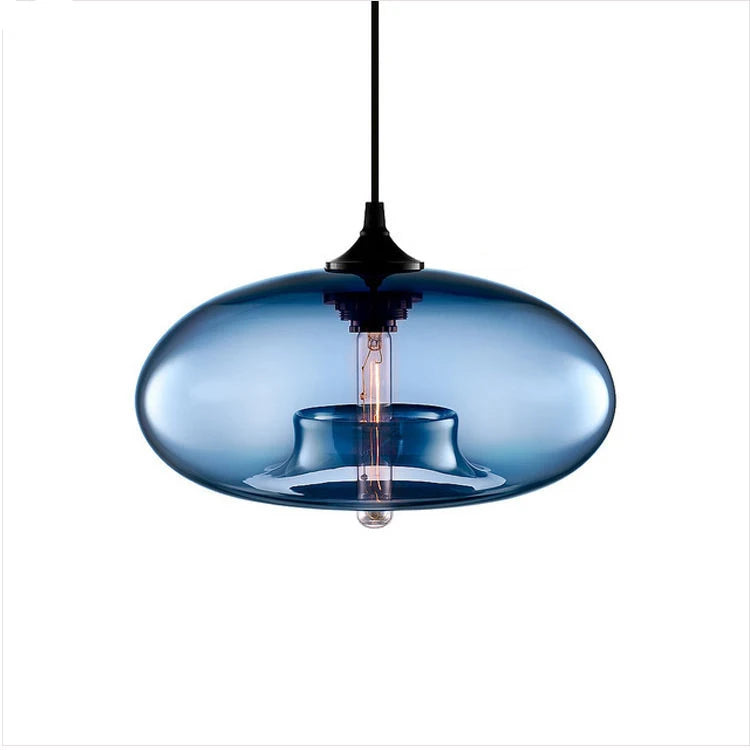 Suspension Verre Coloré – Globe Ovale