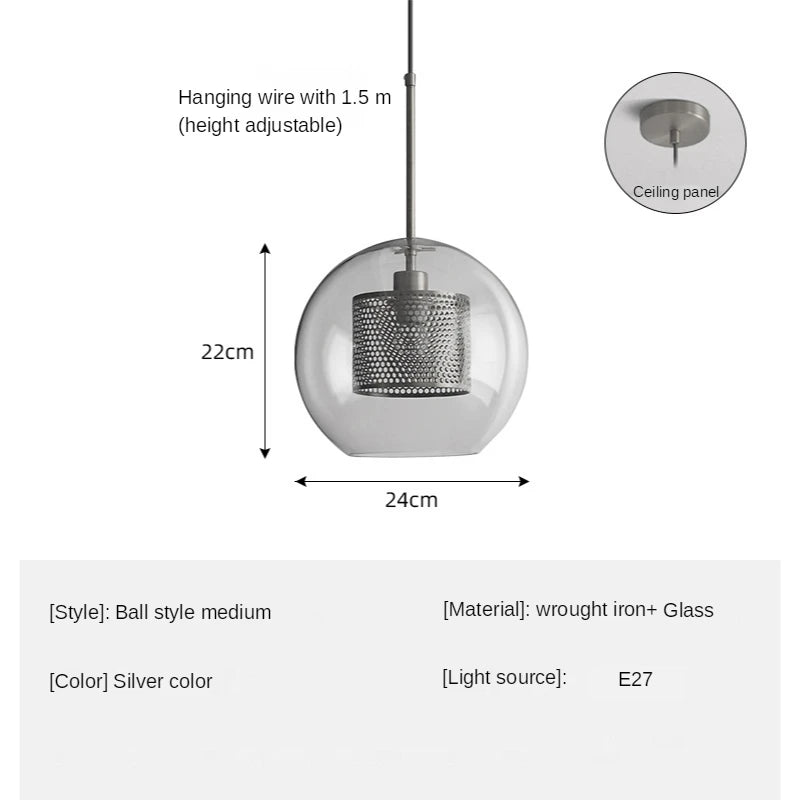 Suspension Globe en Verre