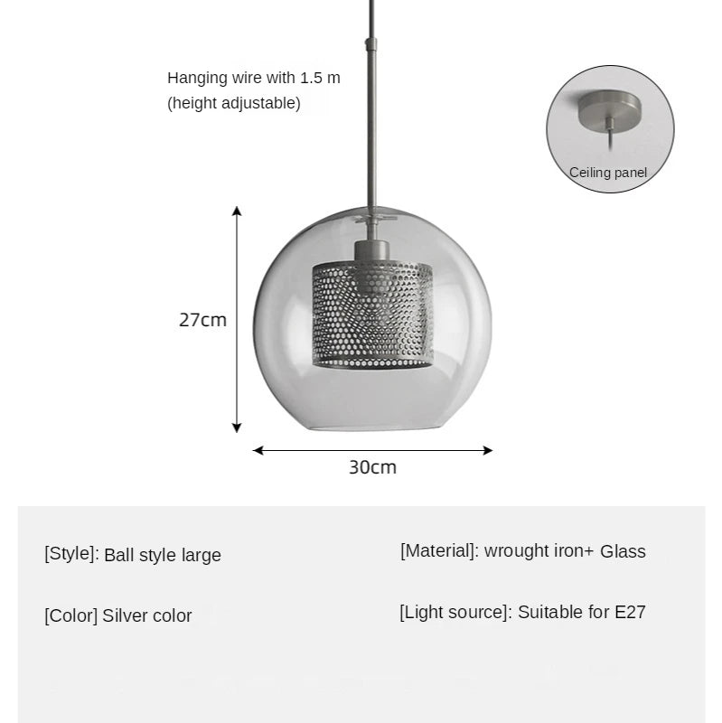 Suspension Globe en Verre