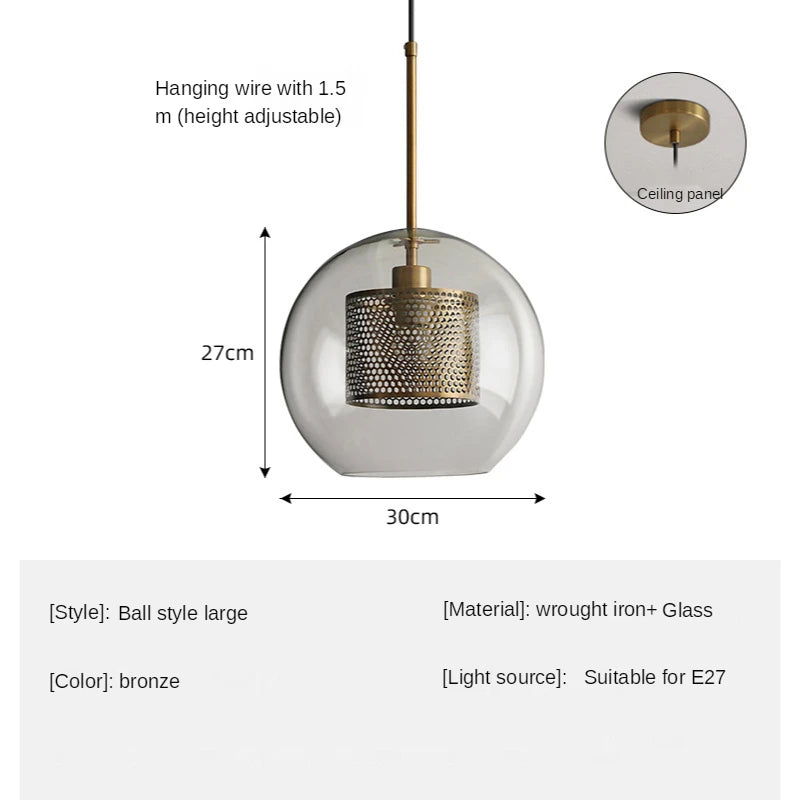 Suspension Globe en Verre