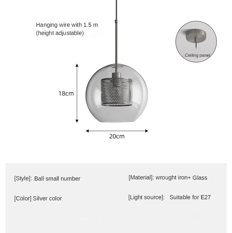 Suspension Globe en Verre