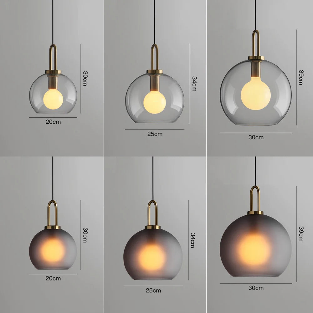 Suspension Globe Verre Nordique