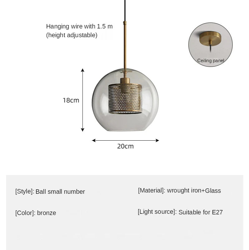 Suspension Globe en Verre