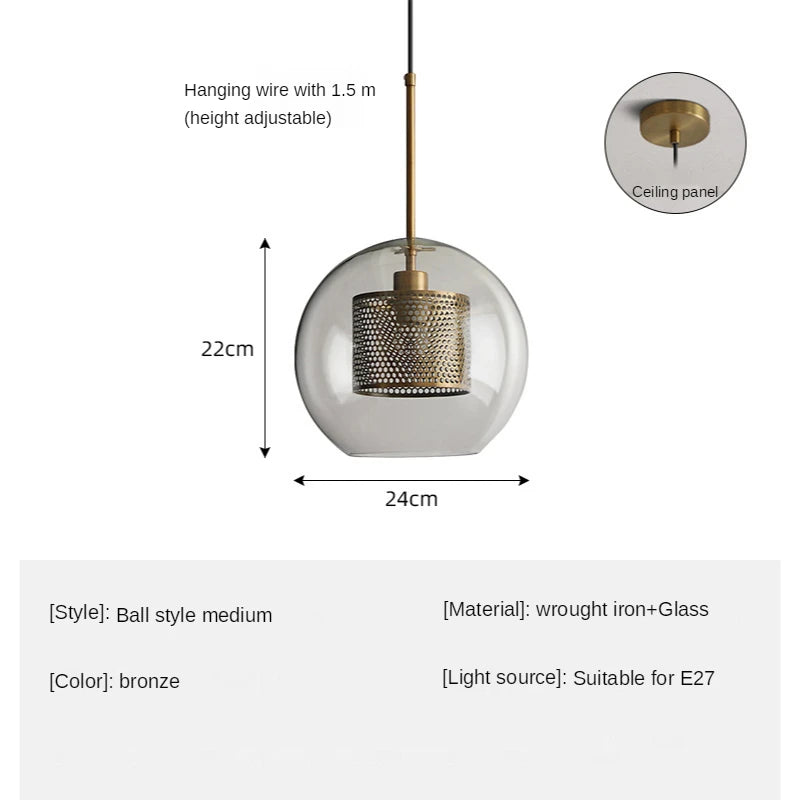 Suspension Globe en Verre