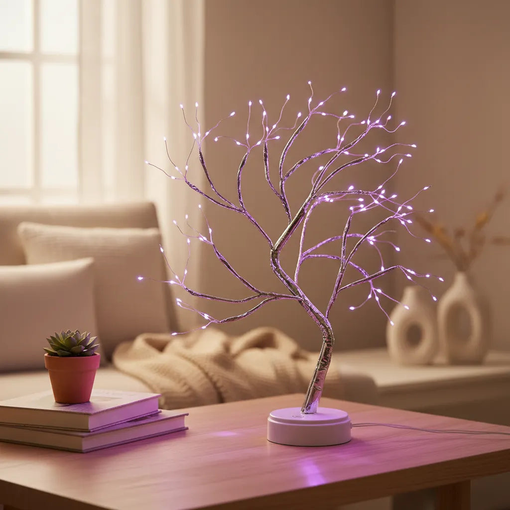 Lampe Arbre Lumineux Rose