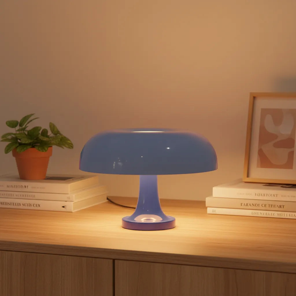 Lampe Champignon Design Bleu