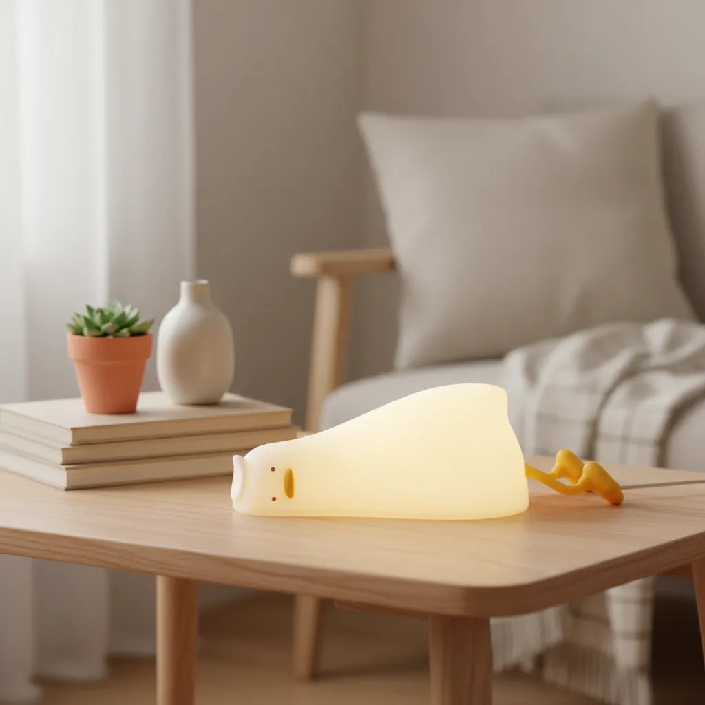 Lampe Chevet Enfant Canard Allongé