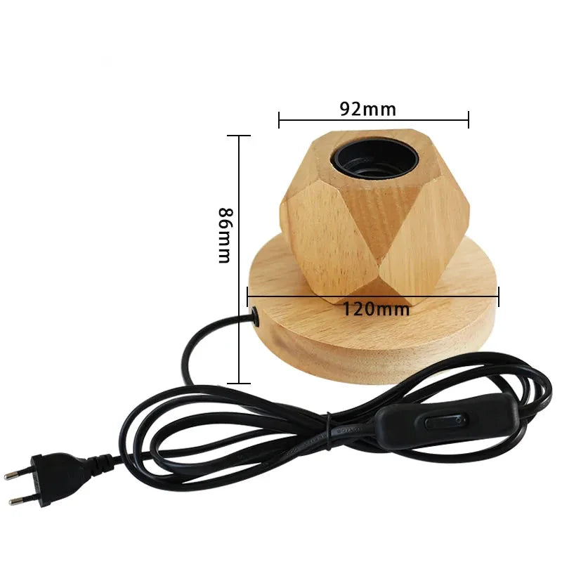 Lampe Chevet en Bois 