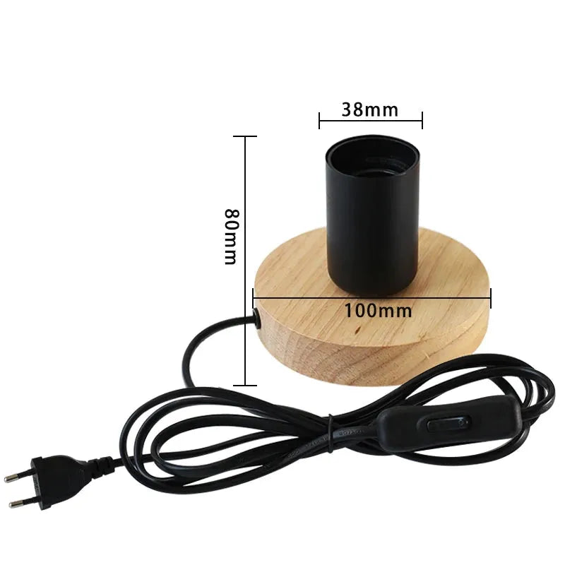 Lampe Chevet en Bois 