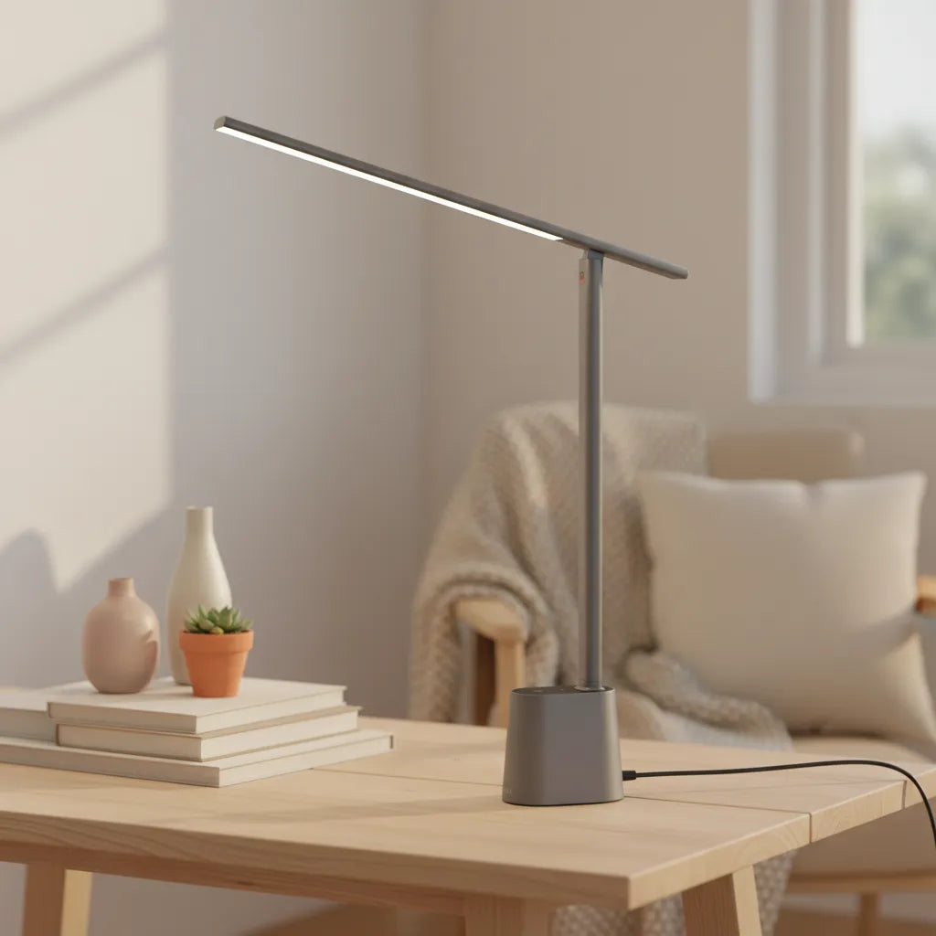 Lampe Design de Bureau Argent