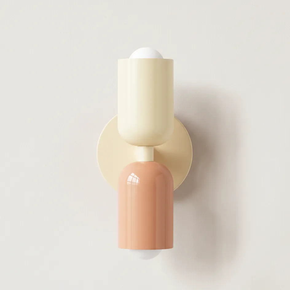 Lampe Murale Chambre Blanc et Rose / Ampoule 3 couleurs