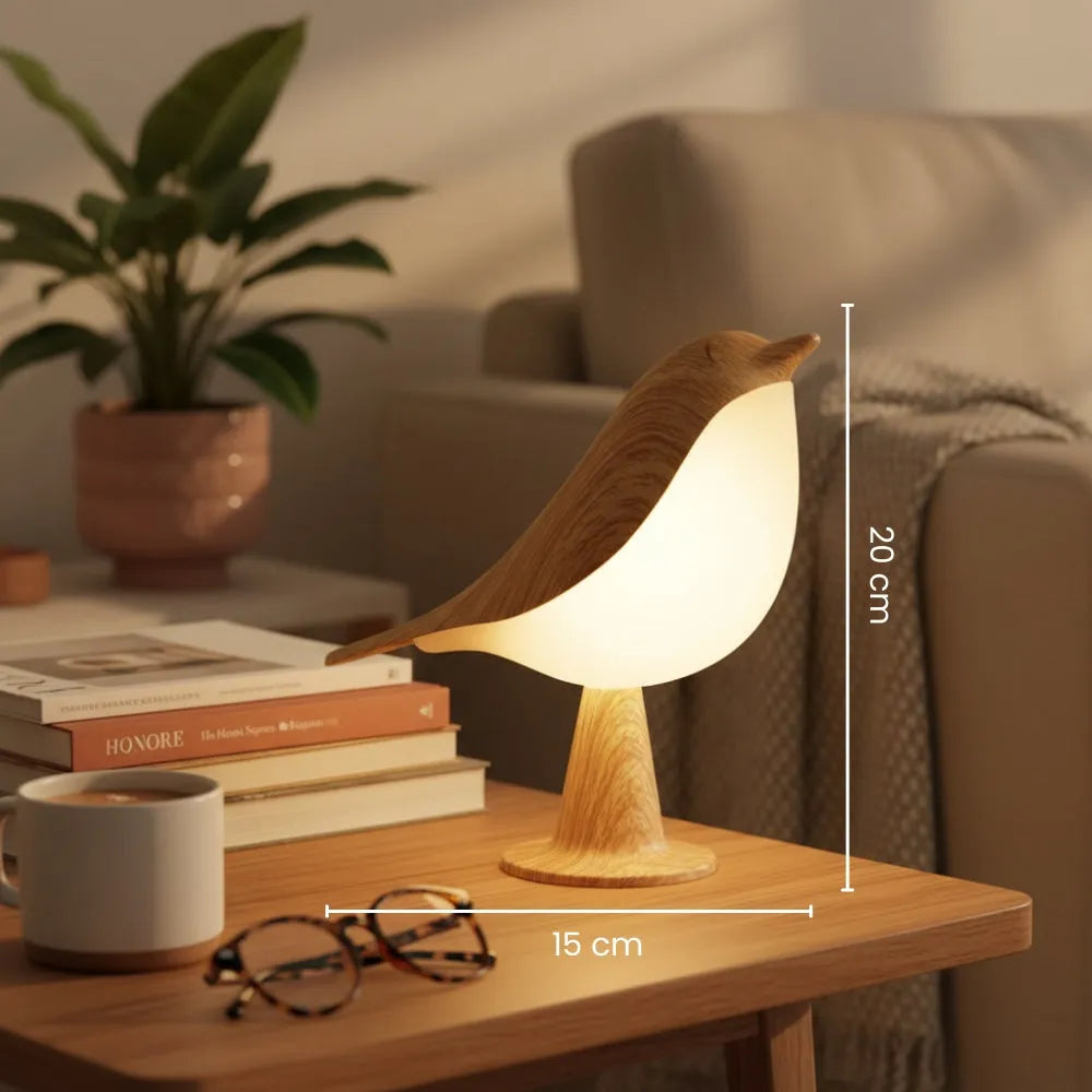 Lampe Oiseau Bois 