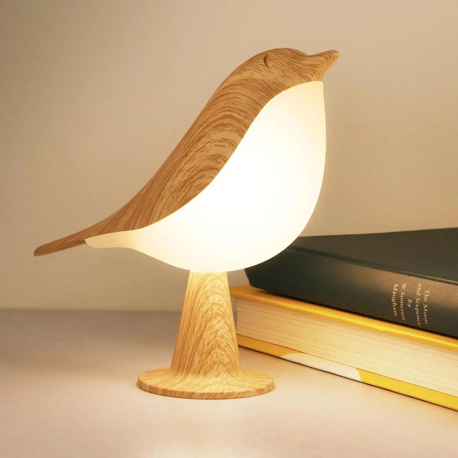Lampe Oiseau Bois Bois Clair