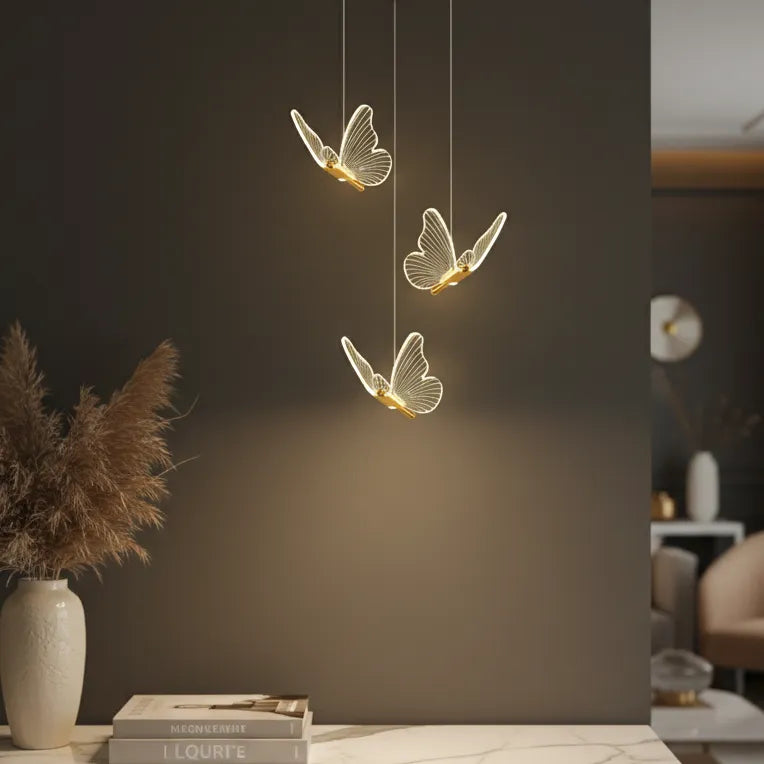 Lampe Papillon 3 papillons / Chaude