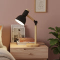 Lampe de Bureau Bois Noir