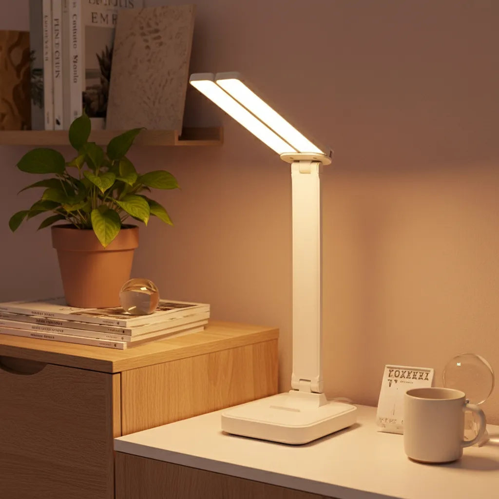 Lampe de Bureau Flexible Blanc