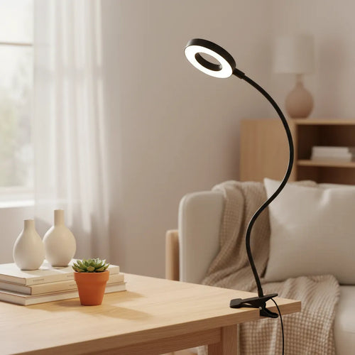 Lampe de Bureau à Pince Noir