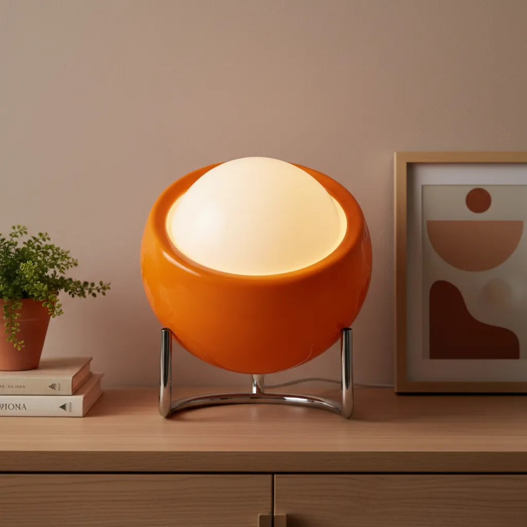 Lampe de Chevet Boule Orange