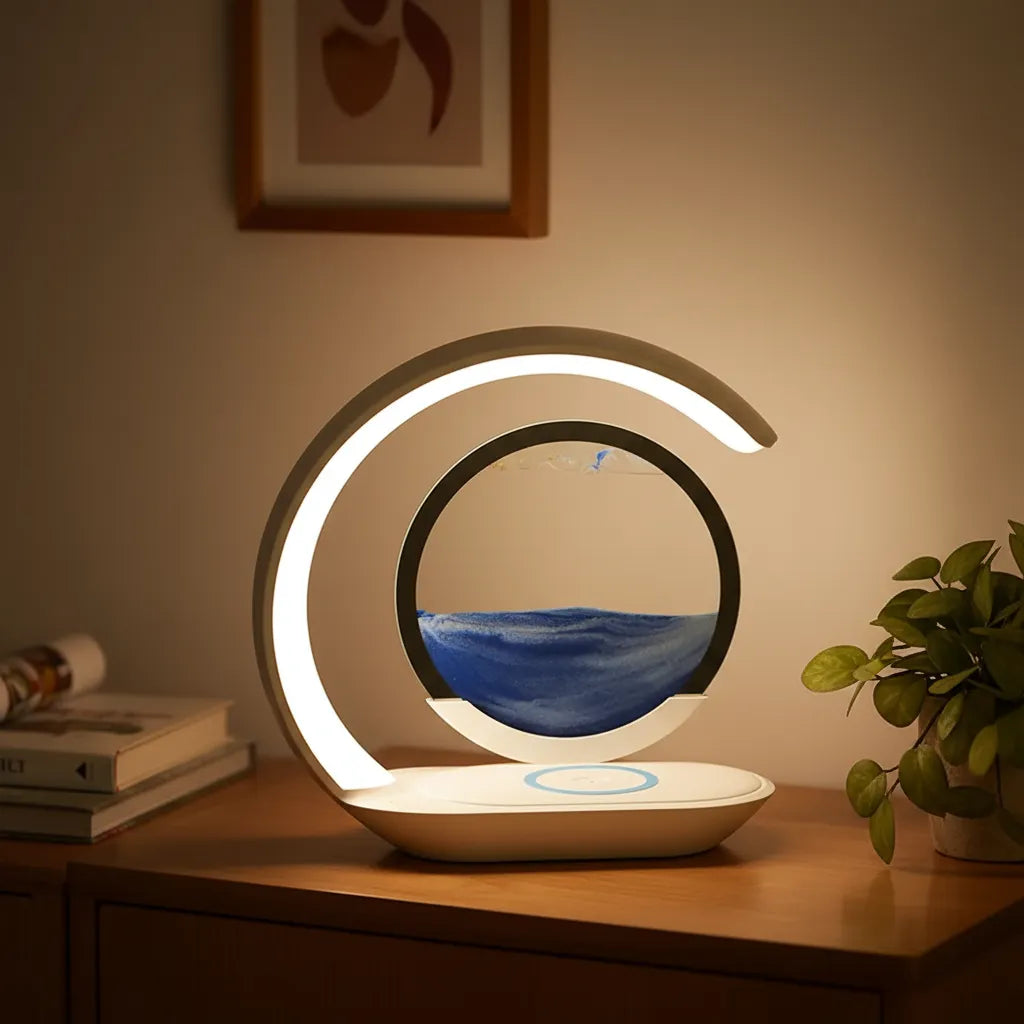 Lampe de Chevet Chargeur Induction Bleu