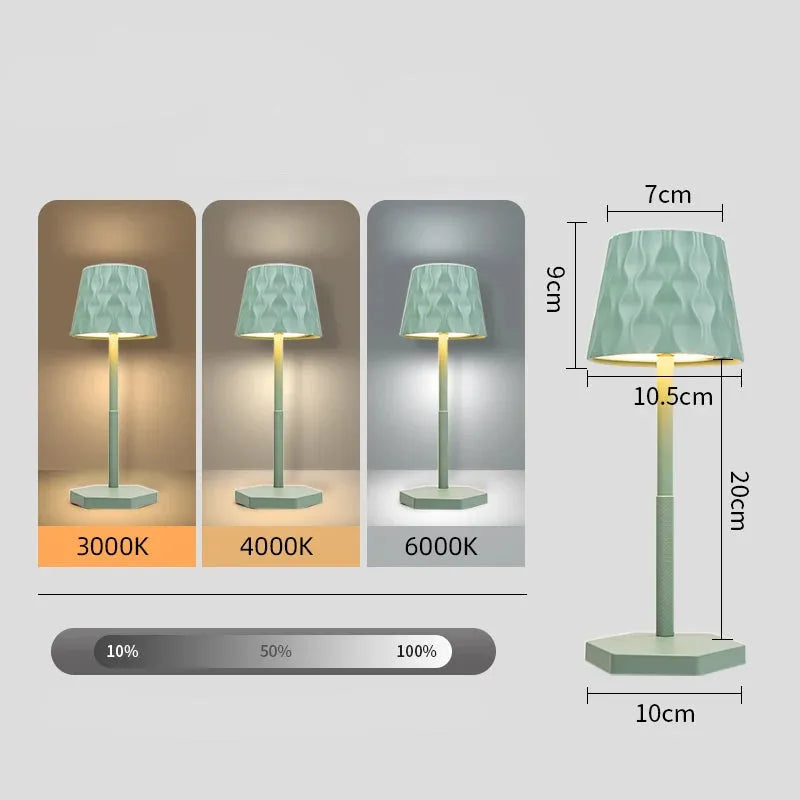 Lampe de Chevet Sans Fil Vert Clair