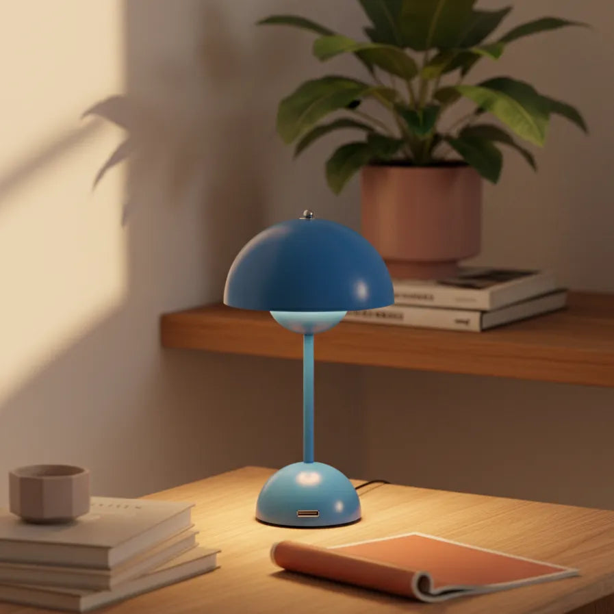 Lampe de Table Vintage Bleu