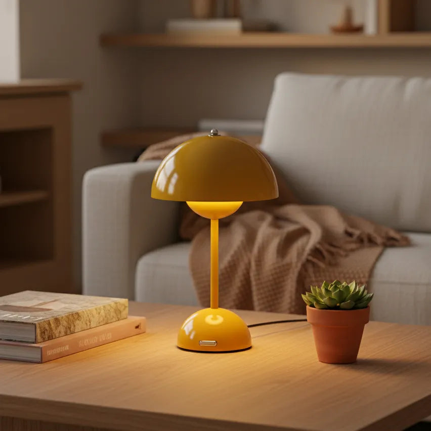 Lampe de Table Vintage Jaune