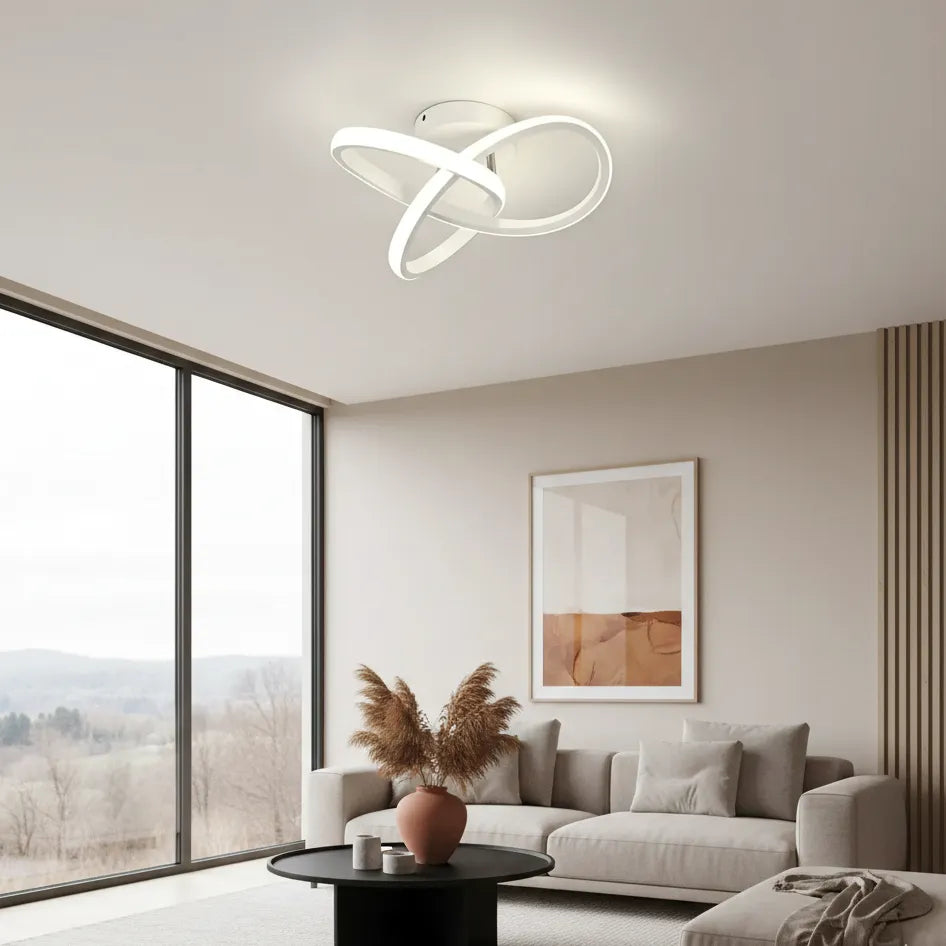 Luminaire Design Plafonnier Blanc / Chaude