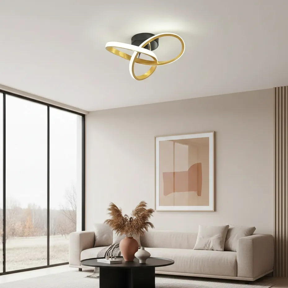 Luminaire Design Plafonnier Or / Chaude