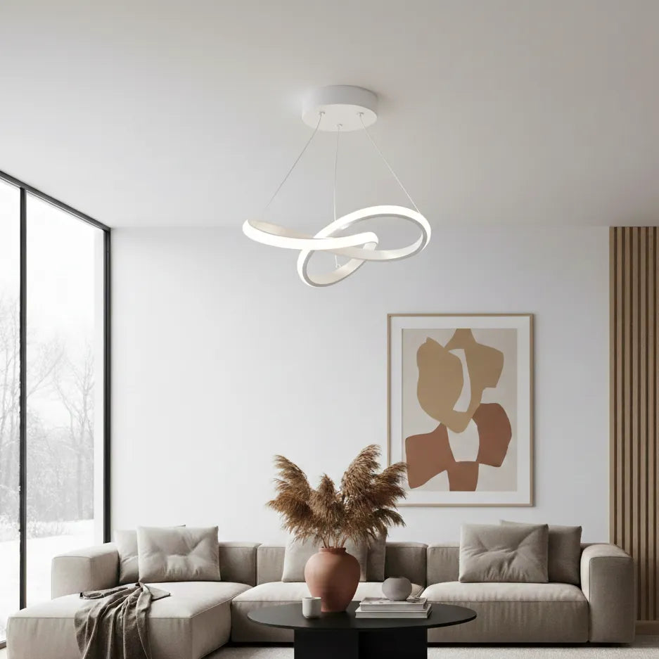 Luminaire Moderne Suspension Blanc - 24cm / Chaude