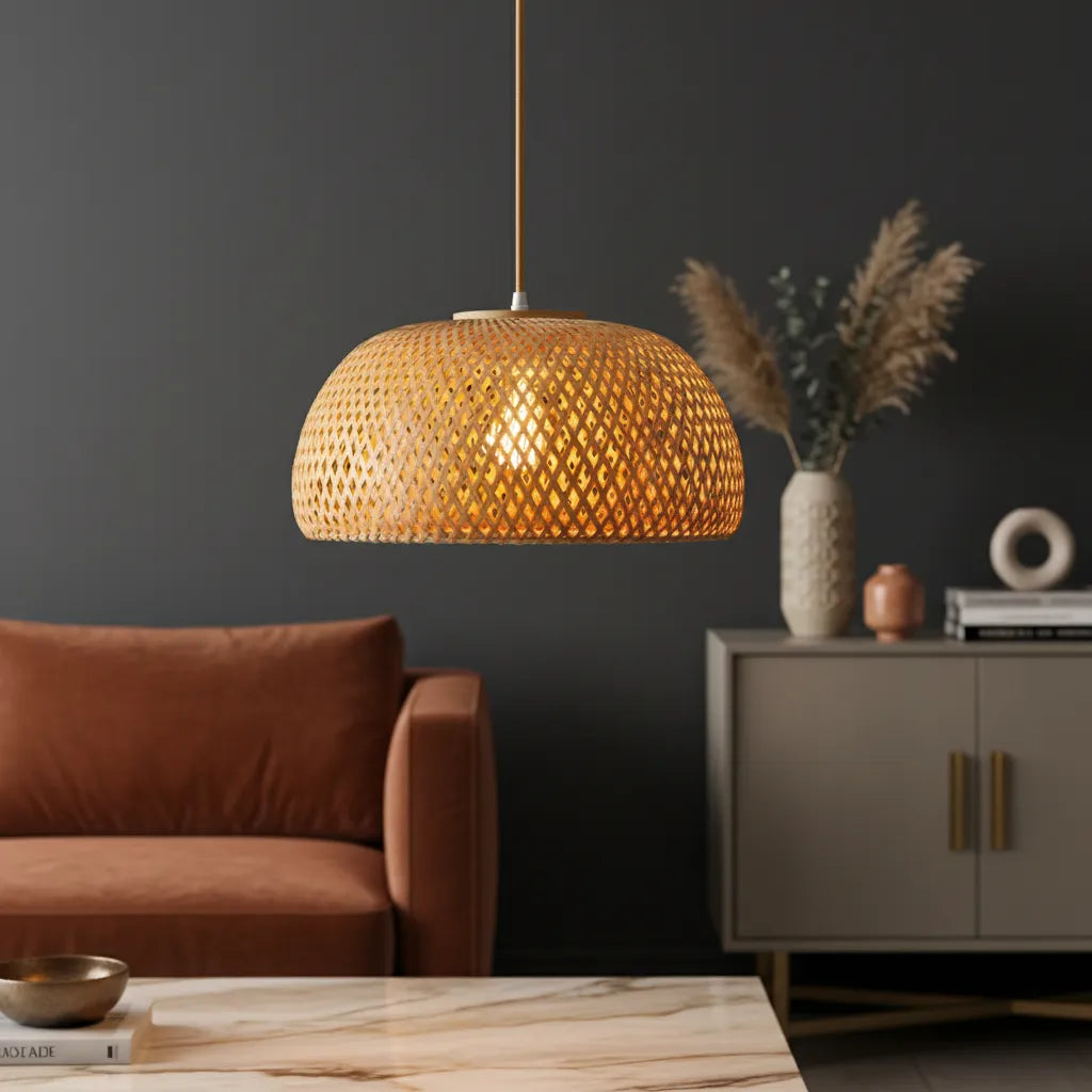 Luminaire Suspension Rotin C