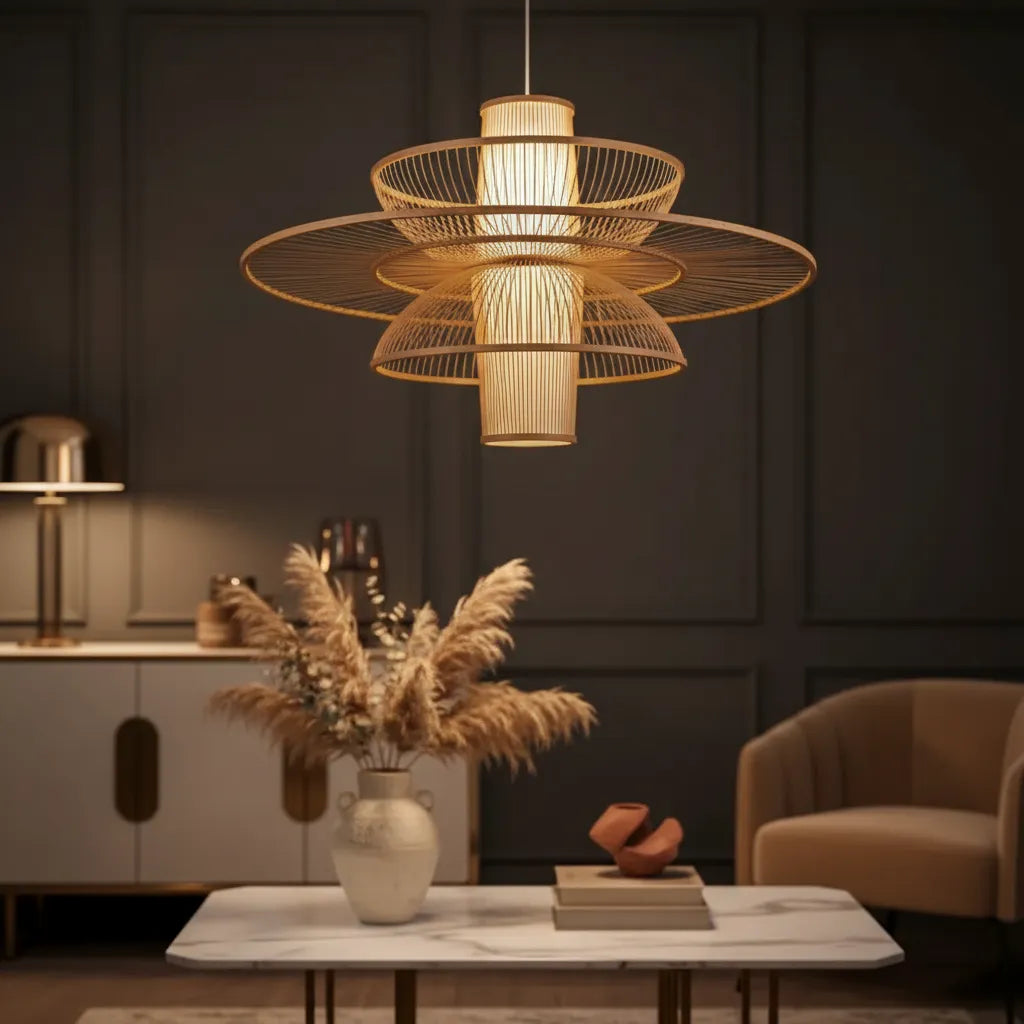 Luminaire Suspension en Bambou 
