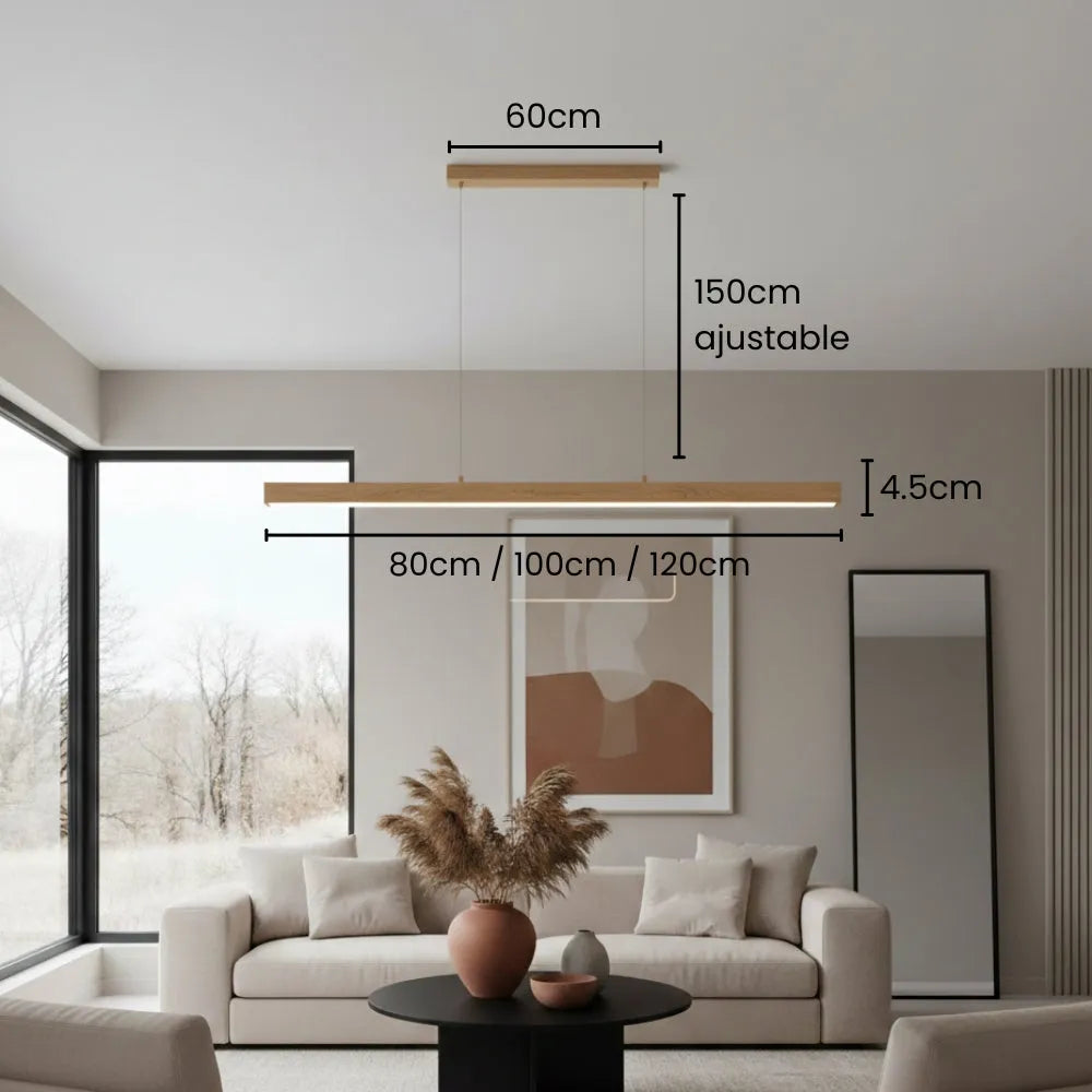 Luminaire Suspension en Bois 