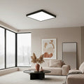 Plafonnier Carré LED Noir 23cm / Chaud